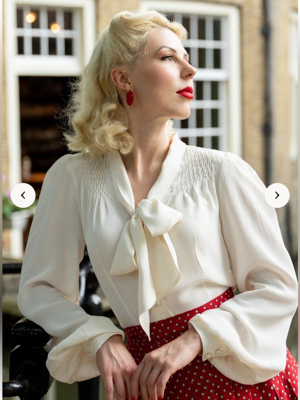 BNWT The Seamstress of Bloomsbury Eva Long Sleeve Blouse